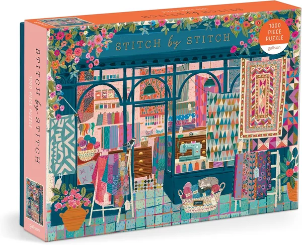 Galison Stitch by Stitch - 1000 Piece Puzzle Fun and Challenging Activity