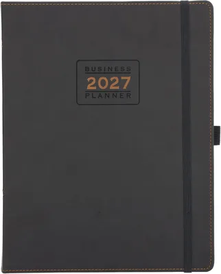 2027 A4 Business Daily Planner, Imitation Leather