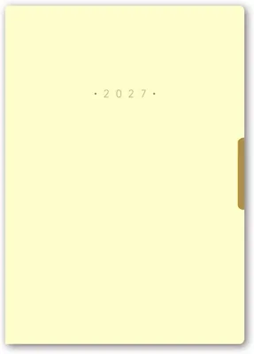 Noritsu NOLTY 2319 Notebook 2027 B6 Weekly Ekri Plus Memo, Powder Yellow (Dec 2026)