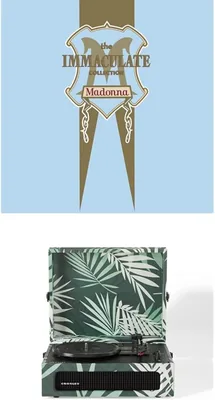 Crosley Voyager Turntable (Botanical Green) + Madonna Vinyl Bundle - Best Deal