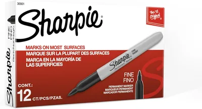 Sharpie Permanent Markers Fine Tip Black 12 Count Best Deal