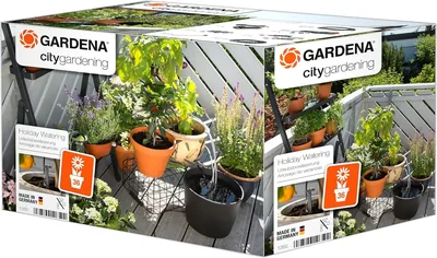 GARDENA Stadsgardebakvärd Ferie: Inre och utomhusvätning, anpassad irrigation för op till 36 växter (1265-20) - 10% avslappnad