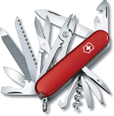 Victorinox Scyzoryk Handyman (24 funkcje, szczypce kombi, dłuto do drewna, piła do metalu), czerwony - Najlepsza cena