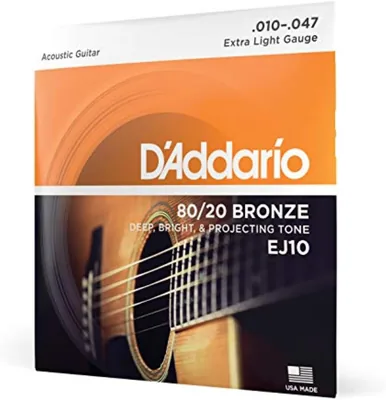  cordes de guitare acoustique D'Addario EJ10 - 18% de réduction