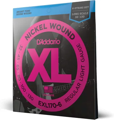 Cuerdas D'Addario XL Nickel para Bajo Eléctrico, Juego de 6 | 32-130