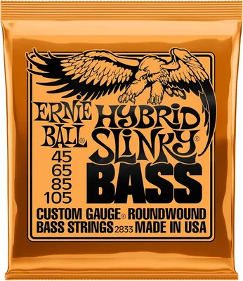 Ernie Ball Hybrid Slinky Acero Nickel para Bajo Eléctrico Cuerdas 45-105 Calibres