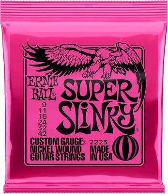 Ernie Ball Super Slinky Nickel Wound Corde de guitare électrique - 9-42 Gauge