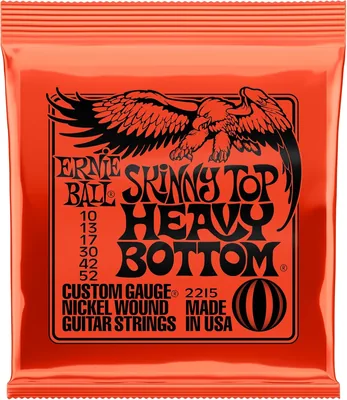 Ernie Ball Skinny Top Heavy Bottom Slinky Acero Stringas de Guitarra Eléctrica 1 Paquete 10-52 Calibres - Mejor Oferta