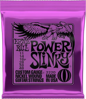 Ernie Ball Power Slinky Nickel Wound Electric Guitar Strings - 11-48 Gauge - Meilleur Prix