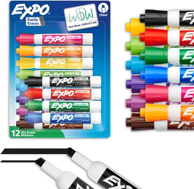 Expo Dry Erase Markers - Low Odor, 12 Count Best Deal
