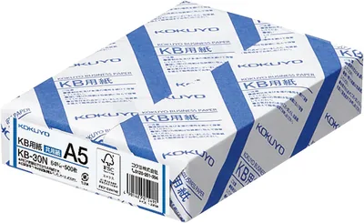 Kokuyoコピー用紙A5ホワイト度80%厚さ0.09mm 500枚 FSC認証 KB-30N
