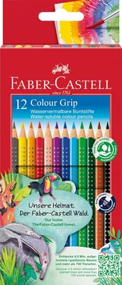 Faber-Castell 112412 Colour Grip Buntstifte, Set von 12, Kartonpackung - 34% Rabatt