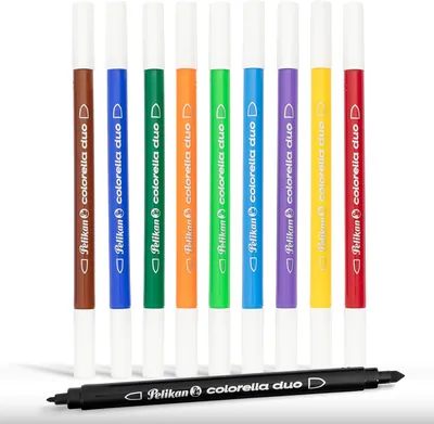 Pelikan 973172 Colorella Duo Fibre Tip Pens, 10 Farben | Sparen Sie 59% auf Amazon