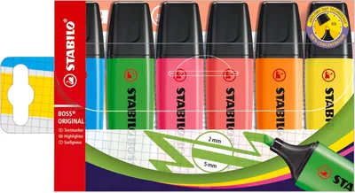 STABILO - Marqueur - BOSS ORIGINAL | Pack de 6 - 24% de réduction