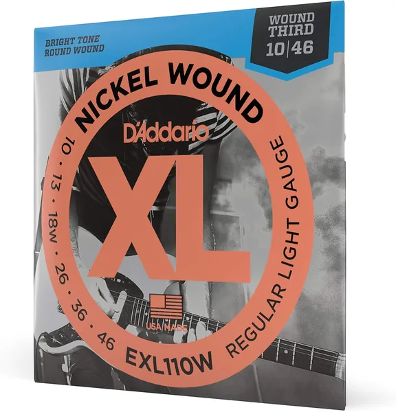 Exl110W Corde de Guitare Électrique en Acier Nickelé D'Addario, Regular Light, 3ème Enroulement, 10-46 - 17% Off
