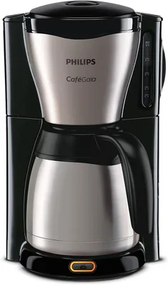 Philips Café Gaia Kaffebryare - Inox Steel Termos, Håll Varma 2 Timmar, Automatisk Avstängd, Drip Stopp, Smart Lock, 1.0L