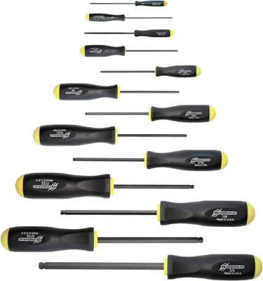 Bondhus 13-Piece Balldriver Screwdriver Set, Sizes .050-3/8-Inch