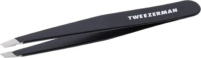 Tweezerman Stainless Steel Slant Tweezers (Black) | Best Deal