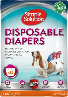 Simple Solution Dog Diapers 24% Off - Super Absorbent Leak-Proof