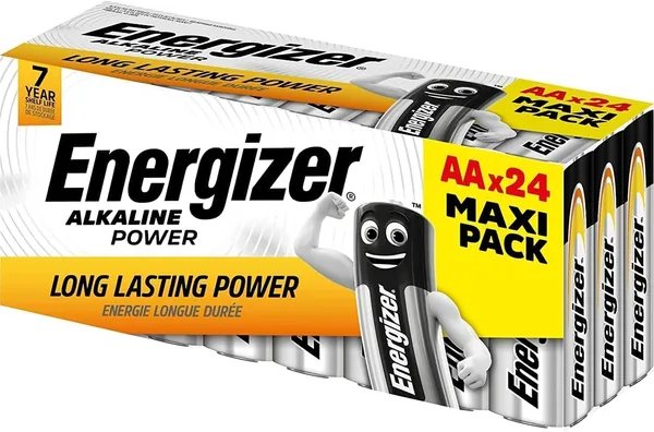 Energizer AA Alkaline Power Batteries (Pack of 24)