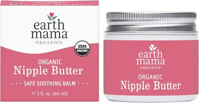 Earth Mama Organic Butter Breastfeeding Cream 2-Flu, Lanolin-free, Non-GMO Project Verified - 7% Off