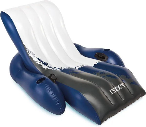 Intex Floating Recliner Lounge - Inflatable bathing lounge, multi-colored, 180 x 135 cm