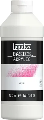 Liquitex BASICS Gesso Surface Prep Medium, 16oz