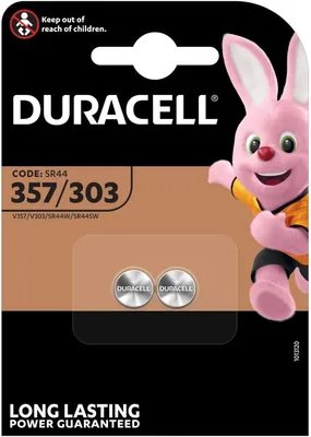 Duracell Specialty Cells 357/303 Coin Cells 1.55V (SR44/V357/V303) Pack of 2 Best Deal