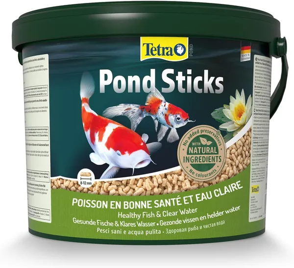 Tetra Pond Sticks - Nourriture Quotidienne pour Tous les Poissons d'Étang - Enrichie avec des Oligo-Éléments, Vitamines Essentielles et Caroténoïdes - Économisez 12% 