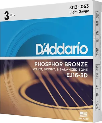 D'Addario EJ16-3D Phosphor Bronze Guitar Strings Best Deal