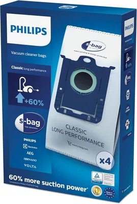 Philips S-Bag Original stofzak - Passend voor Philips zuigapparaten met zak - Hygiënisch sluitingssysteem - Hoge filtercapaciteit