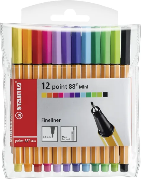 Stabilo Point 88 Mini Fineliner Set, 12 Pieces, Multicolor — Save 7%