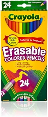 Crayola 24ct Erasable Colored Pencils for Kids