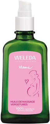 Huile de massage pour les mères Weleda 100ml | Prévention et réduction des strech marks, arnica bio, grossesse et allaitement