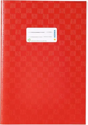 Herma 7442 Notizbuchhülle, DIN A4, mit Etikettierungsetiketten und Raffia-Struktur, aus langlebigem, abwischbarem Material
