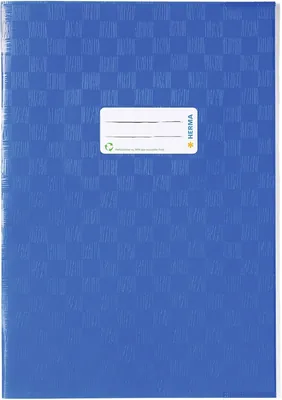 Herma 7443 Notizbuchhülle, DIN A4, mit Etikettierungsetiketten und Raffenstruktur, aus robustem und abwischbarem Material