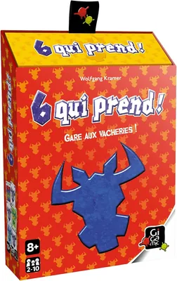 GIGAMIC - 6 Qui prend! - Jeux de société - Cartes pour enfants à partir de 8 ans - Jeu de fête pour enfants, famille et amis - Évitez la tête