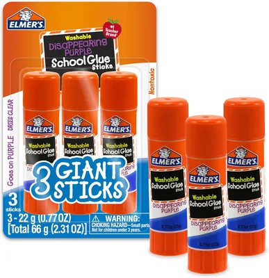 Elmer's Disappearing Purple School Glue Sticks 0.77 oz, 8% Off