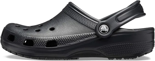 Crocs Unisex Adult Classic Clog, Black/Blue (1 Pair)