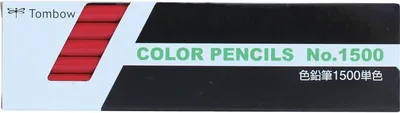 Tombow 1500-25 Colored Pencils, 1500 Solid Color, Red, 1 Dozen - Best Deal