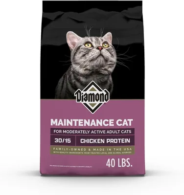 Diamond Pet Foods - Alimento seco para gatos adultos con sabor a pollo de Maintenance Formula, bolsa de 40 libras (21% Off)