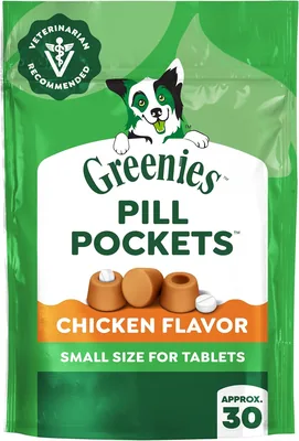 Greenies Pill Pockets Small Dog Treats Chicken 3.2oz (30 treats)