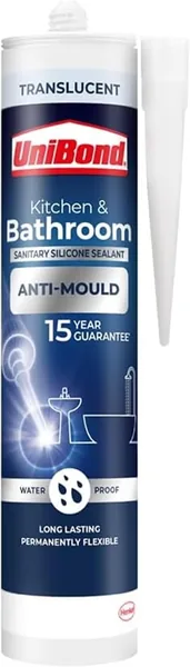 Unibond Bath & Kitchen Mould-Resistant Transparent Silicone Sealant