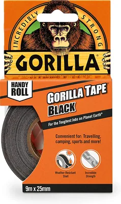 Gorilla Tape Handy Roll Black 25% Off