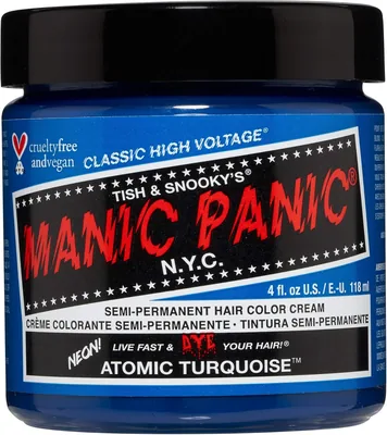 Manic Panic Atomic Turquoise Classic Crème, Vegan & Cruelty-Frit, Semi Permanent Hair Dye 118 ml - Best Deal
