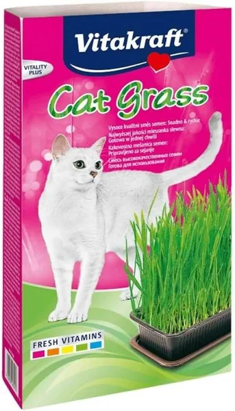 Vitakraft Cat Grass Seed Mix for Cats, with Vitamins and Minerals (1x 120g)