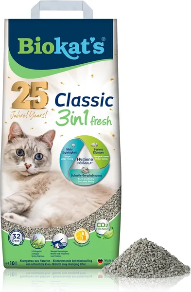 Gimborn Biokat's Classic Fresh 3-in-1 Scented Clumping Cat Litter With Air