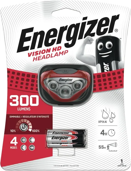 Energizer 300 Lumens Vision HD LED Headlight, Red - Best Deal