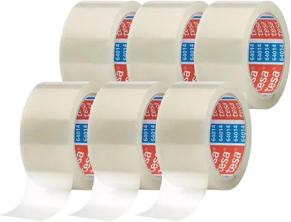 Tesa Adhesive Tape 66m x 50mm Transparent 6 Rolls