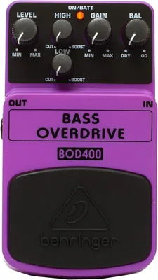 Pedale d'effets Overdrive Authentique Behringer BOD400 avec Lampe - Meilleur Prix